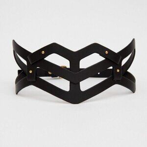 Fleet Ilya Lattice Leather Corset Belt Size M $950